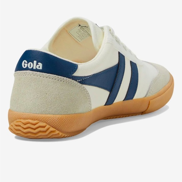 Gola Badminton Sneaker in Off White, Baltic, & Gum, Size: 10 - Picture 2 of 14